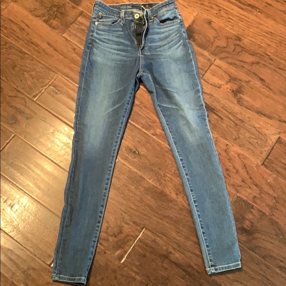 Barely worn super-high rose skinny ankle jean